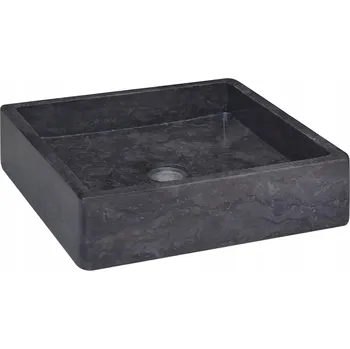 Umyvadlo Marmurové umyvadlo černé 40x40x10 cm