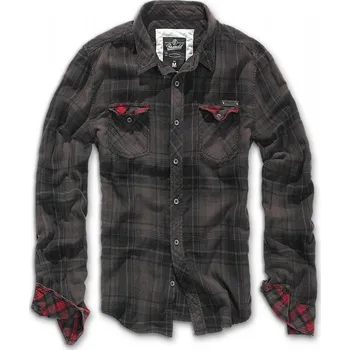 Pánská košile Pánská košile Brandit Duncan Checked Shirt - hnědá 7XL