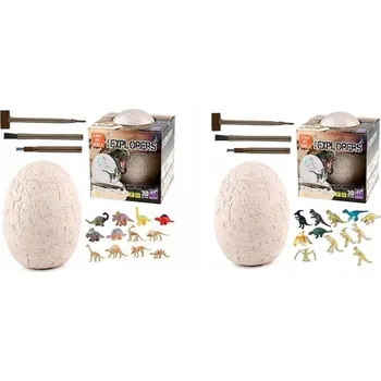 Figurka DINOSAUŘÍ FOSILIE S FIGURKOU DINOSAURA VE VEJCI A SADOU NÁSTROJŮ