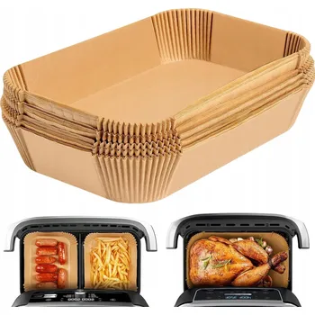 Pečicí papír 255x PAPÍR NA PEČENÍ VLOŽKY DO FRITÉZY pro Ninja Airfryer 20,5x14 cm