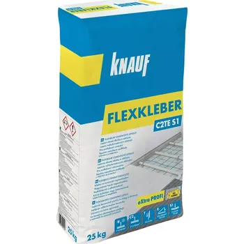 Průmyslové lepidlo Flexibilní cementové lepidlo na obklady a dlažbu Knauf Flexkleber C2TE S1 mrazuvzdorné 25 kg