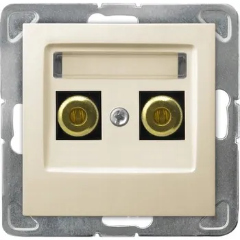 Elektrická zásuvka OSPEL IMPRESJA GGN-1Y/m/27 Jednoduchá reproduktorová zásuvka