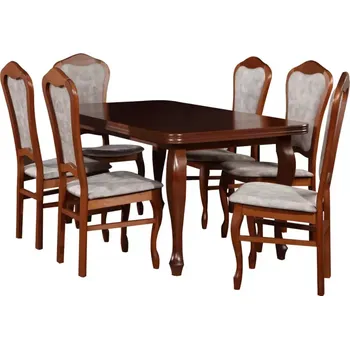 Jídelní set Jídelní Set Kasandra 1+6 St16 160x90+40 +W35 Svetly Orech