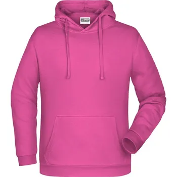 Pánská móda Daiber Pánská mikina s kapucí Basic Hoody JN796 Barva: Růžová, Velikost: L