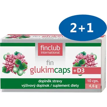 Přírodní produkt fin Glukimcaps + D3, 2+1, 30 cps (Beta-glukany z kvasnic a přírodní vitamín D)