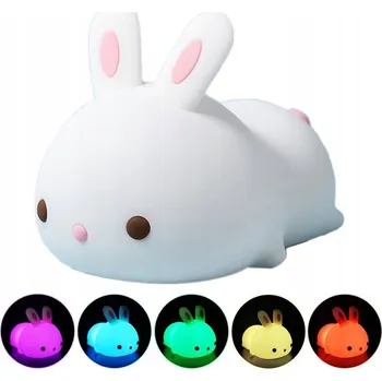 Lampička Silikonová lampička králíček + dálkové ovládání + kabel