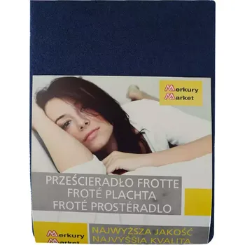 Prostěradlo Froté prostěradlo s napínací gumou 180x200 tmavě modré b.18