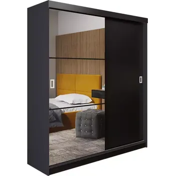 Kancelářská sestava Skříň Retro 138 5l Grafit / Přední Černá