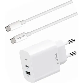 Rychlá síťová nabíječka 30W s USB-C kabelem, 2 porty pro Motorola G53 5G