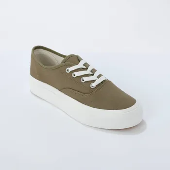 Dámská obuv Plátěné tenisky s tkaničkami khaki 40