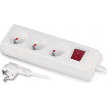 Elektrická zásuvka Prodlužovací přívod podlahový Plast-Rol bílý