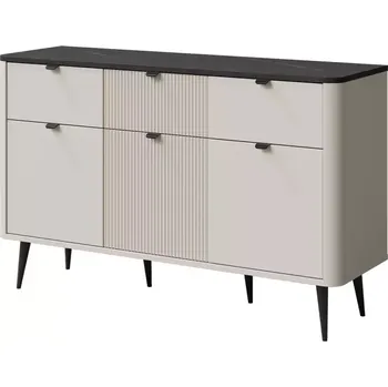 Kancelářská sestava Komoda 130 Marly 10 3d3s kašmír/šedý kámen