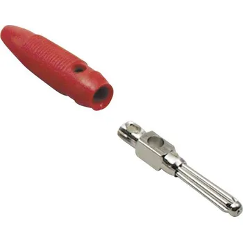 Krokosvorka BKL Electronic 072164 banánkový konektor zástrčka, rovná Ø pin: 4 mm červená 1 ks