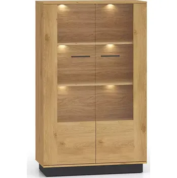 Obývací stěna Vitrína Modesto 03 dub/černý