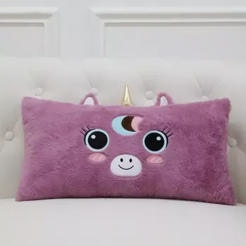 Polštář Polštář jednorožec 30x56 cm fialový