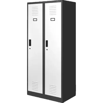 Kancelářská sestava Skříň Kacper kov antracit/bílá