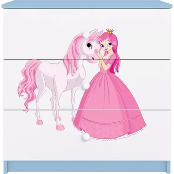 Dětský pokoj Dětská komoda Babydreams modrá - Princezna 2