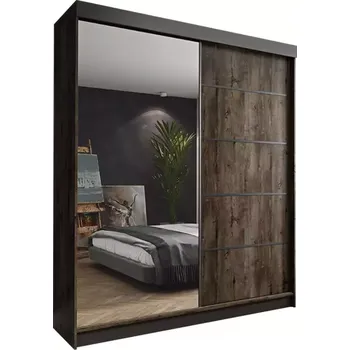 Kancelářská sestava Skříň Amo 200 Tmavý Popel