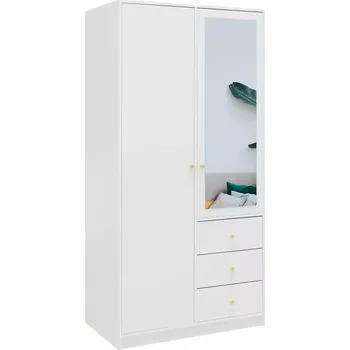 Předsíňová stěna Skříň Siena D2 bílá / zrcadlo