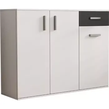 Komoda Justus 07 white/black gloss