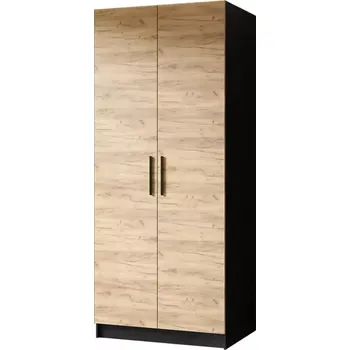 Ložnicová sestava Skříň Gold 2D černá/dub craft zlatá