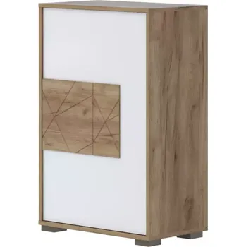 Kancelářská sestava Komoda Stela CPL1 tobacco oak/crystal white