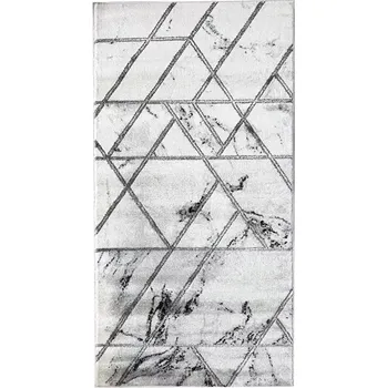 Koberec Koberec Frisee Diamond 0,8/1,5 A0085 bílá/stříbrná