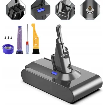 6000 mAh Náhradní Akumulátor Baterie do vysavače Dyson V8 SV10 21,6V