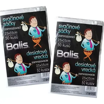 kempingová skříňka Svačinový sáček 28025 25 x 35 cm 13 mic. zamrazovací Balis 50 ks