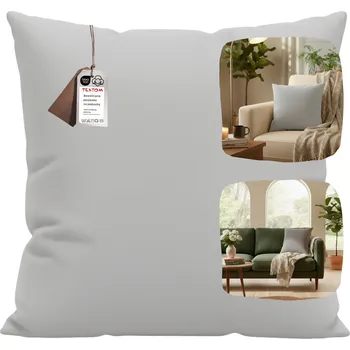 Povlečení POVLEČENÍ NA POLŠTÁŘ 40x40cm SVĚTLE ŠEDÉ BAVLNA 100% ZIP STYLOVÉ