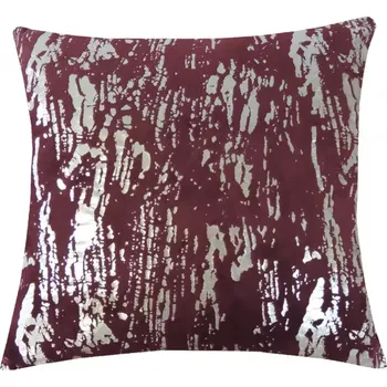 Dekorativní polštářek Dekorační polštář, 45x45 cm, bordóstříbrný