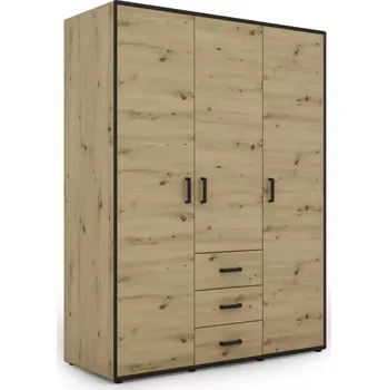 Předsíňová stěna Skříň Capannoli 3s 3d dub artisan/černá