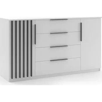 Předsíňová stěna Komoda Atena 160x89x48 bílý/Latten černá