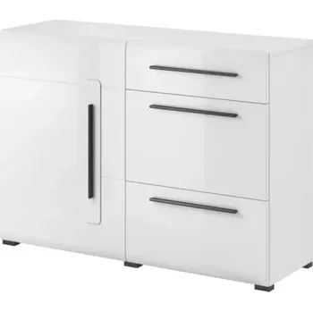 Kancelářská sestava Komoda Tulsa 120 cm Bílá Lesk