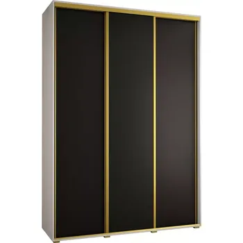 Předsíňová stěna Skříň 45 Canaris 1 200 bílá/černá/gold