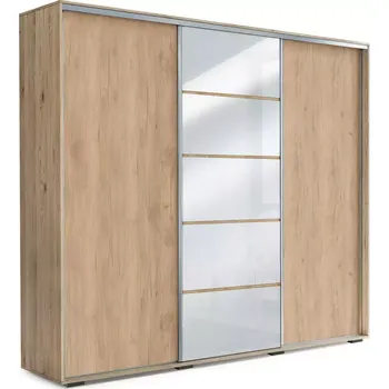 Kancelářská sestava Skříň Alicja A28 250 Zrcadlo Craft Zlatý/Bílý Lacobel