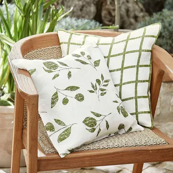 Povlečení Povlaky na polštářek, 2dílná sada Klivento, bílá/zelená, V/Š cca 40/40 cm