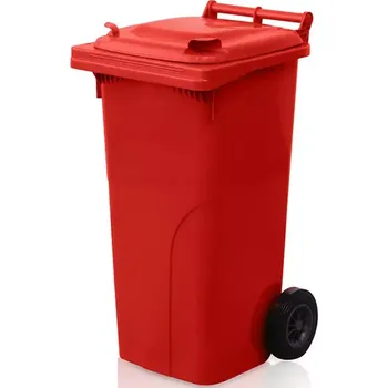 Popelnice Plastová popelnice 120L ČERVENÁ