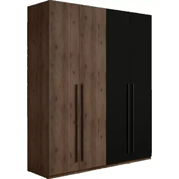 Předsíňová stěna Skříň Wenecja 20 ořech elegant/černá onyx