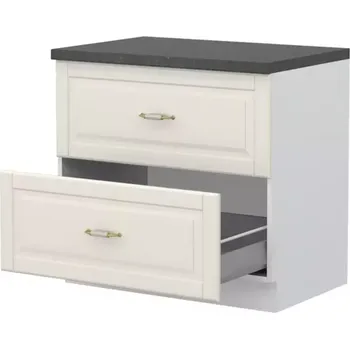 Kuchyňská skříňka Evergreen R-90-2MBOX/4 ivorymat