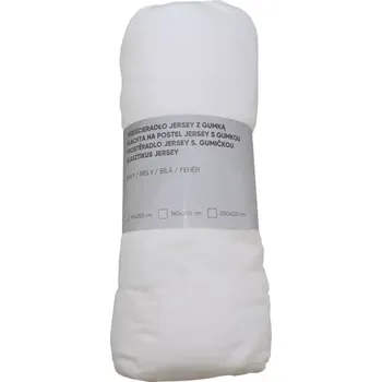 Prostěradlo Jersey prostěradlo s gumičkou Bílý 200X220