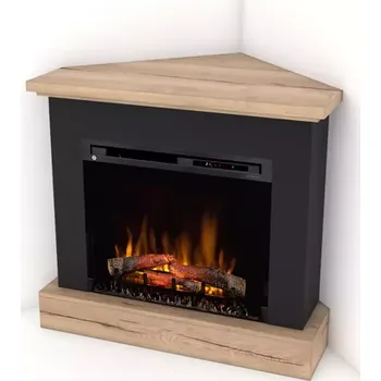 Elektrický krb Yukon Nar. 28 černá/světlý dub
