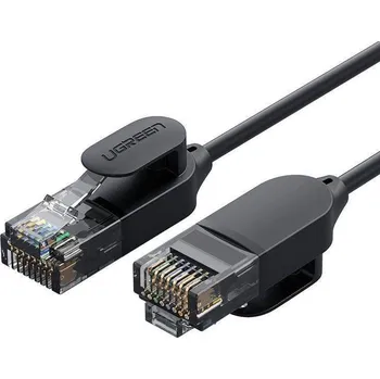 Síťový kabel UGREEN NW122 Ethernet RJ45, Cat.6A, síťový kabel UTP, 0,5 m (černý)