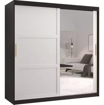 Předsíňová stěna Skříň Amiro 2 180 černý/bílý