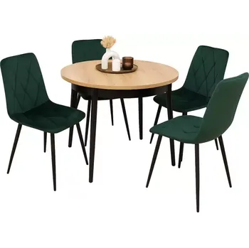 Jídelní set Jídelní set 1+4 Melania artisan/černá