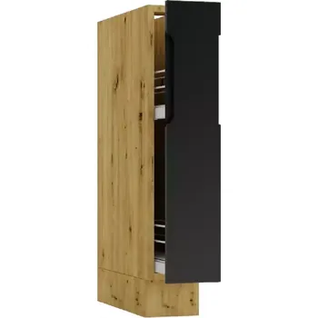 Kuchyňská skříňka Kuchyňská skříňka Isabel D15 Cargo + Košík černá/artisan