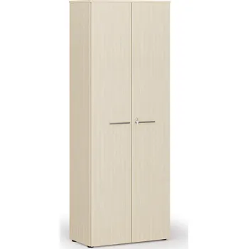Kancelářská sestava Kancelářská skříň s dveřmi PRIMO WOOD, 800 x 420 x 2128 mm, bříza