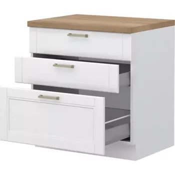 Kuchyňská skříňka Kuchyňská Skříňka Tara R-80-3mbox/4 3s White Mat