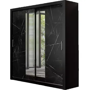 Předsíňová stěna Skříň In box 2 200 black/black royal