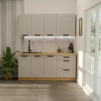 Kuchyňská linka Kuchyňská linka Luna Claygrey/artisan 180 cm bez pracovní desky